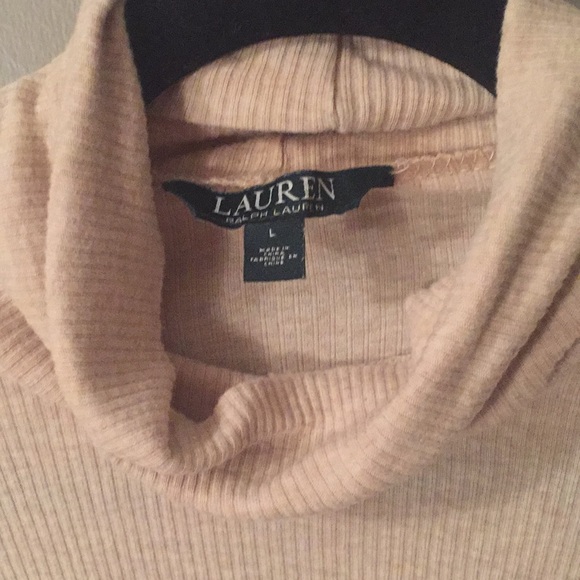 Ralph Lauren cream color ribbed turtleneck - Picture 2 of 4